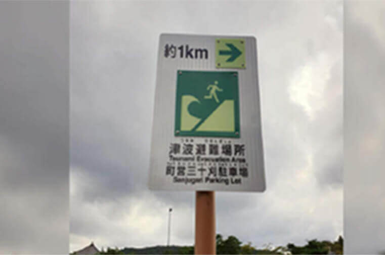 津波避難誘導標識 ピクト/矢印部分タイプ